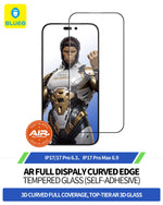 Carica immagine nel visualizzatore della Galleria, iPhone 15 PRO MAX Vetro Temperato Antiriflessi Copertura Totale con Bordo Curvo (Auto-Adesivo)