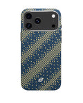 Custodia Premium in Fibra di Aramidica 100% Kevlar Intrecciata Galaxy con Finitura Dorata e Tattile
