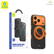 iPhone AIR Custodia Magnetica Armor in Fibra Aramidica con Supporto Girevole