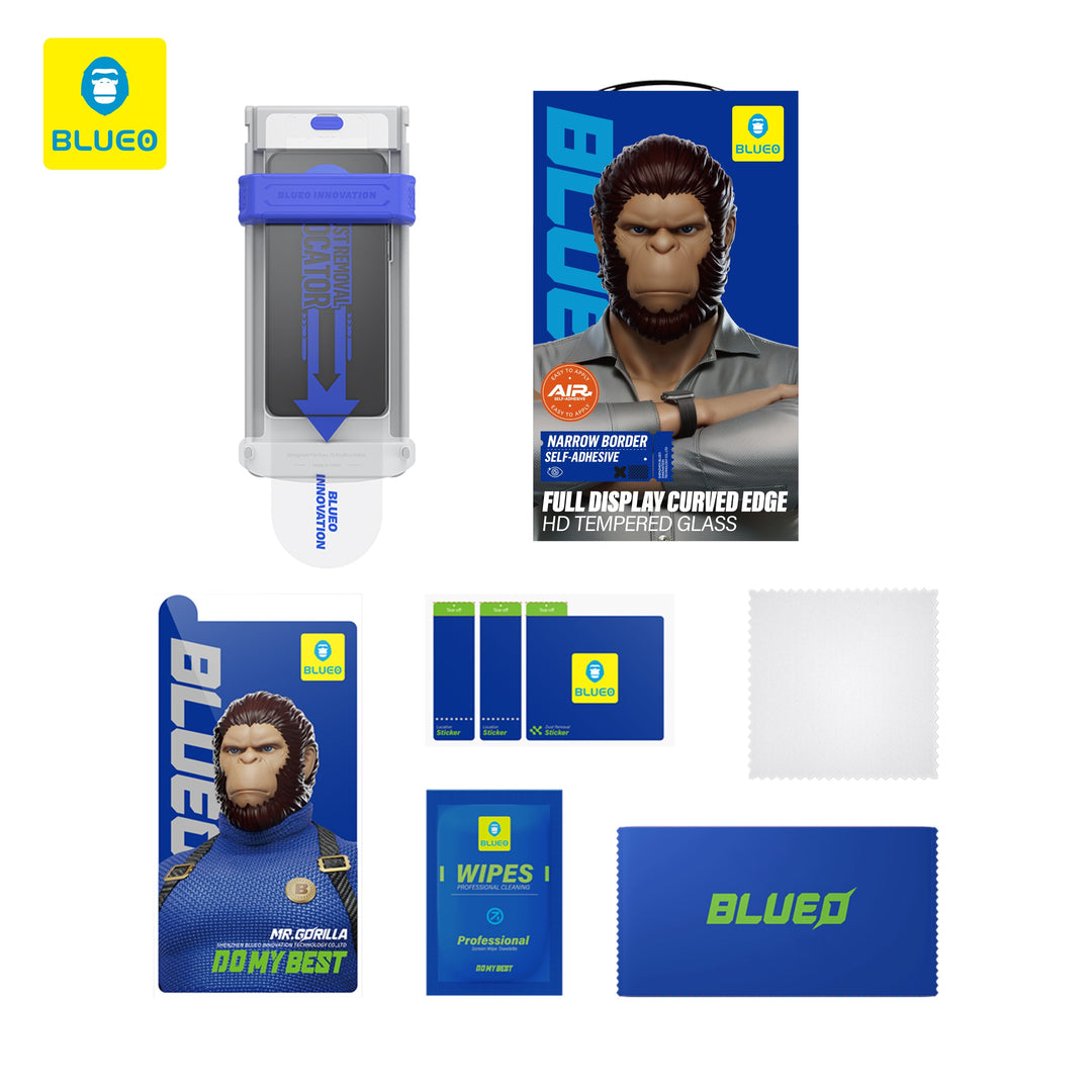 iPhone 16 Pellicola Vetro Temperato a Copertura Totale con Bordo Curvo (Auto-Adesivo)