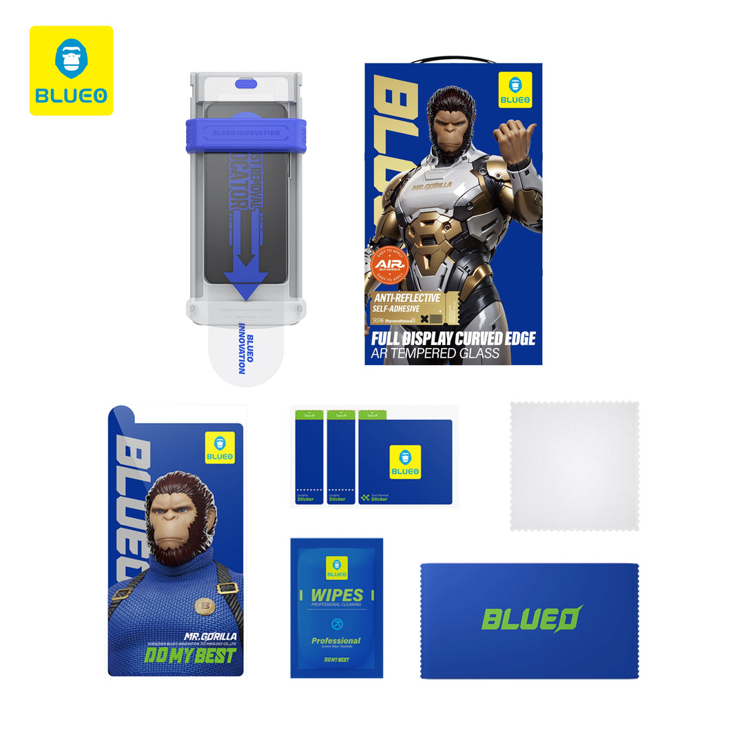 iPhone 15 Vetro Temperato Antiriflessi Copertura Totale con Bordo Curvo (Auto-Adesivo)