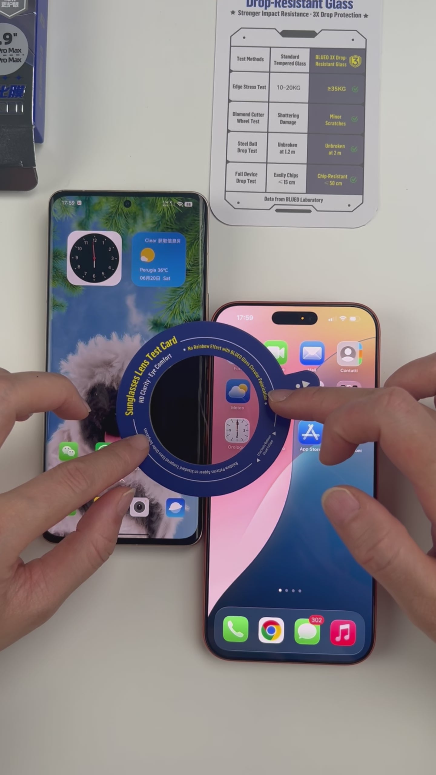 Pellicola Protettiva Blueo - Massima Resistenza per iPhone 17/16